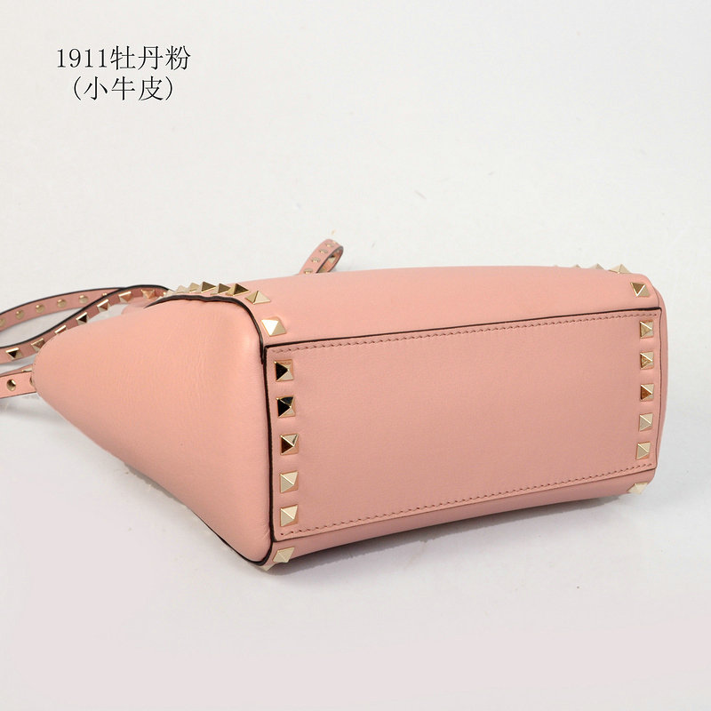 2014 Valentino Garavani rockstud mini double handles 1911 pink - Click Image to Close